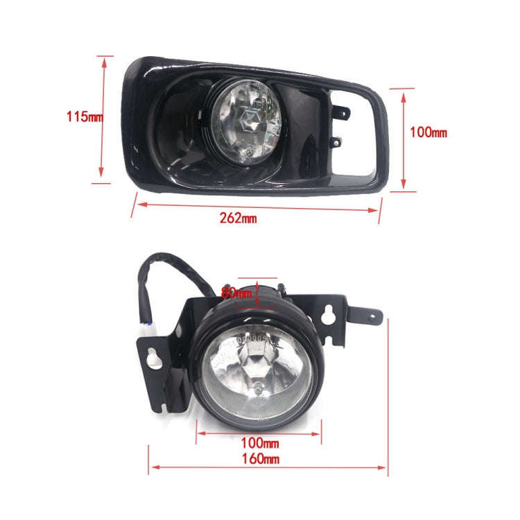 1 Pair Car Modified Front Fog Light for Honda Civic 1999-2000 (White Light)