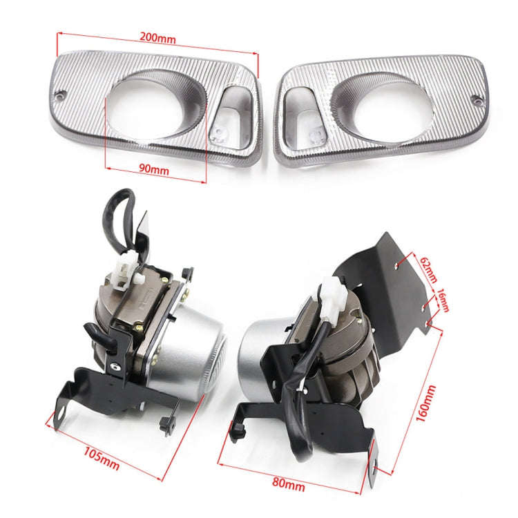 1 Pair Car Modified Front Fog Light for Honda Civic 1992-1995 (Yellow Light)