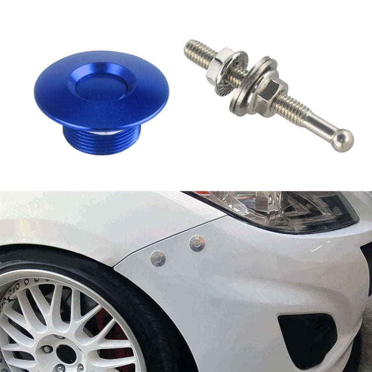 54mm Stainless Steel Quick-pins Push Button Billet Hood Pins Lock Clip Kit (Blue)