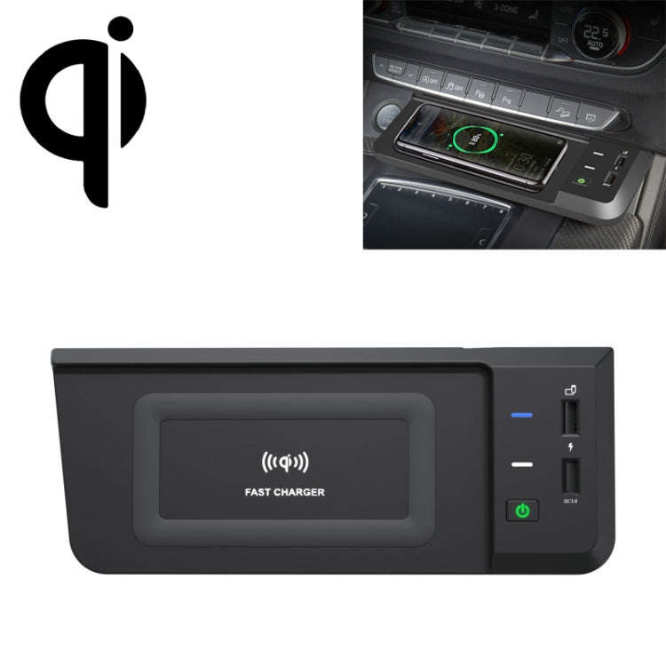 HFC-1051 Car Qi Standard Wireless Charger 15W / 10W Quick Charging for Audi Q5L 2018-2022, Left D...