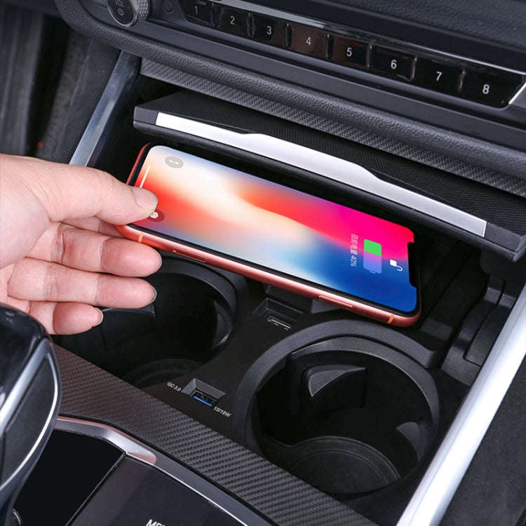 HFC-1017 Car Qi Standard Wireless Charger 10W Quick Charging for BMW 3 Series 2020-2022, Left Dri...