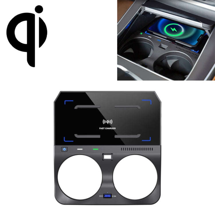 HFC-1018 Car Qi Standard Wireless Charger 10W Quick Charging for BMW X6 2020-2022, Left and Right...