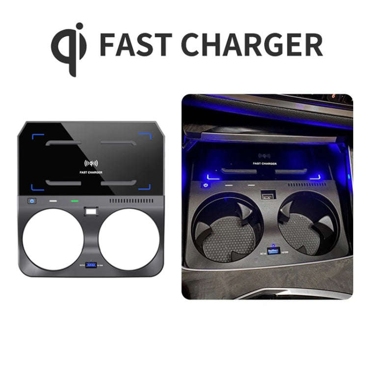 HFC-1018 Car Qi Standard Wireless Charger 10W Quick Charging for BMW X6 2020-2022, Left and Right...