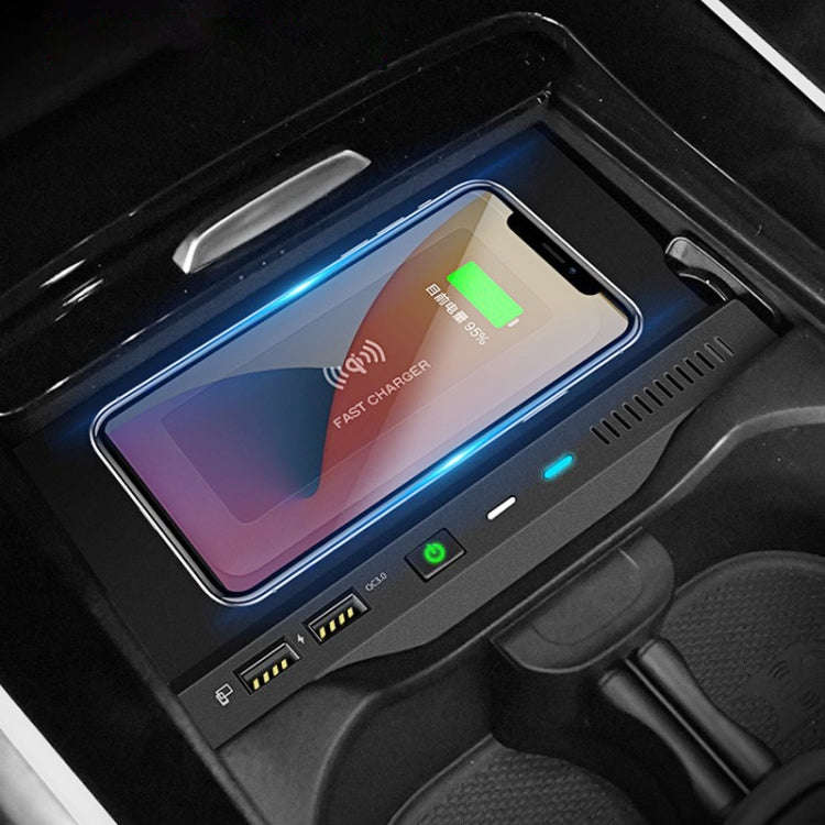 HFC-1020 Car Qi Standard Wireless Charger 10W Quick Charging for Mercedes-Benz A Class 2019-2022,...