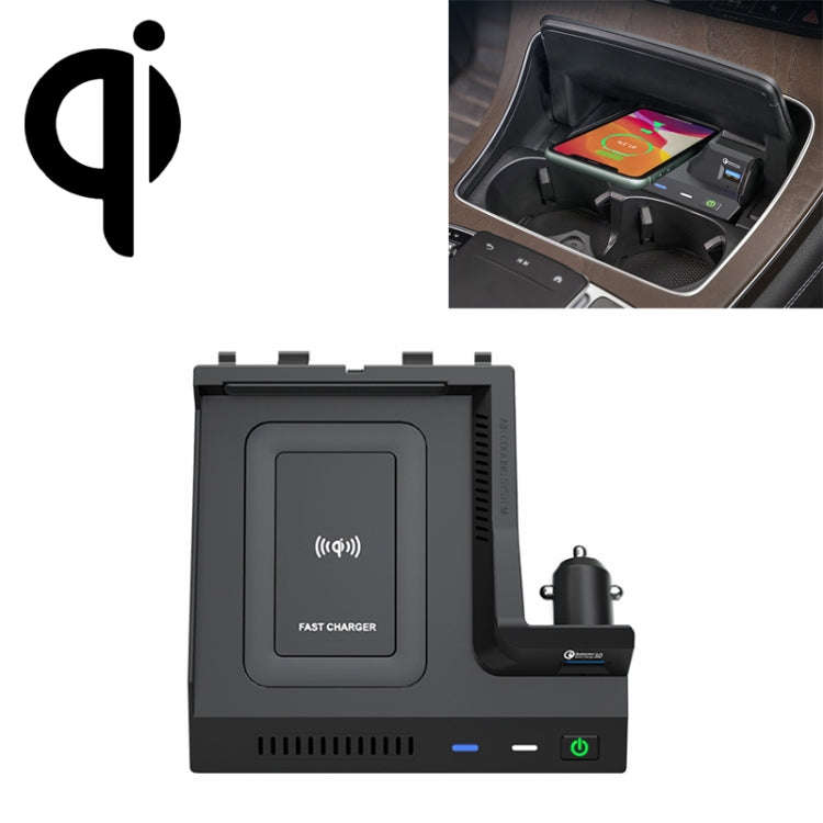 HFC-1021 Car Qi Standard Wireless Charger 10W Quick Charging for Mercedes-Benz C Class 2015-2021,...