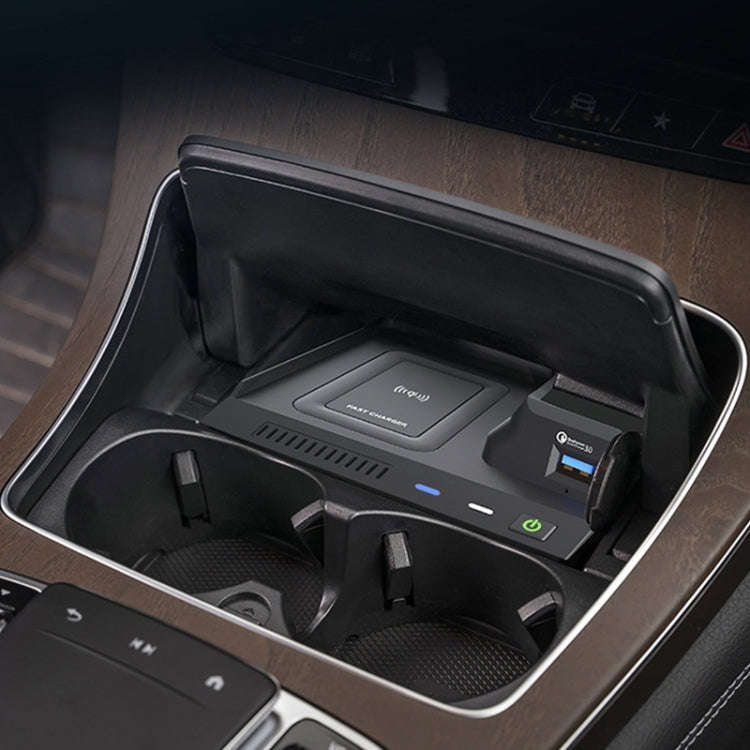 HFC-1021 Car Qi Standard Wireless Charger 10W Quick Charging for Mercedes-Benz C Class 2015-2021,...