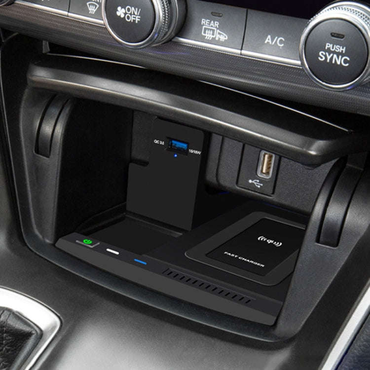 HFC-1006 Car Qi Standard Wireless Charger 10W Quick Charging for Honda Inspire 2018-2022, Left Dr...