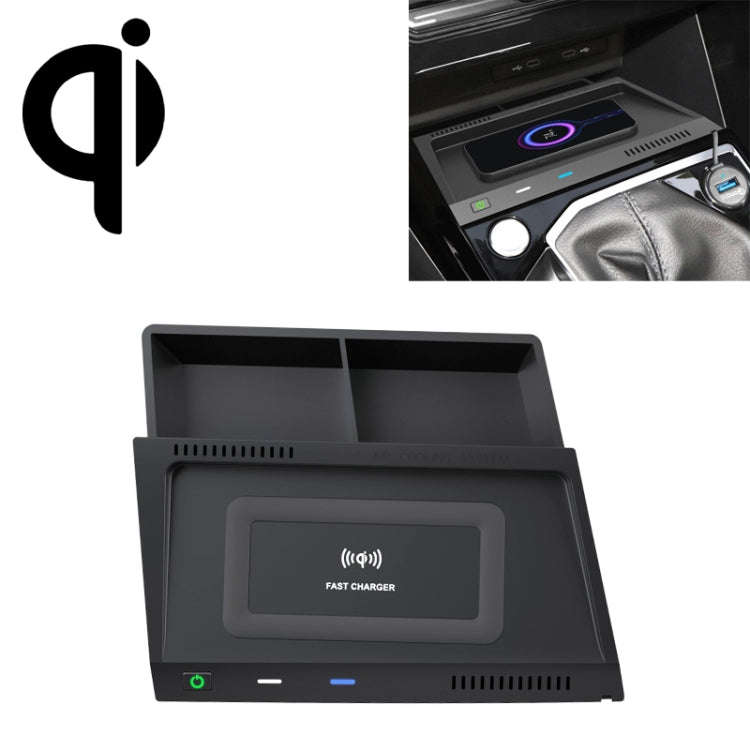 HFC-1032 Car Qi Standard Wireless Charger 10W Quick Charging for Volkswagen Tayron 2019-2022, Lef...