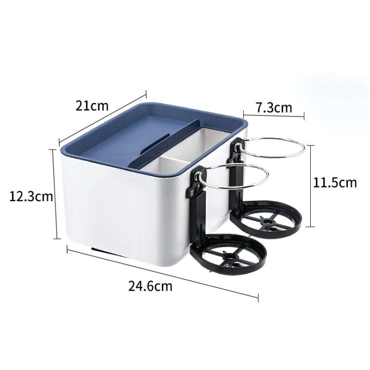 Car Multifunctional Storage Box Water Cup Holder (Grey)