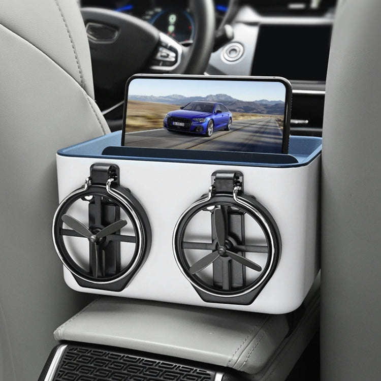 Car Multifunctional Storage Box Water Cup Holder (Grey)