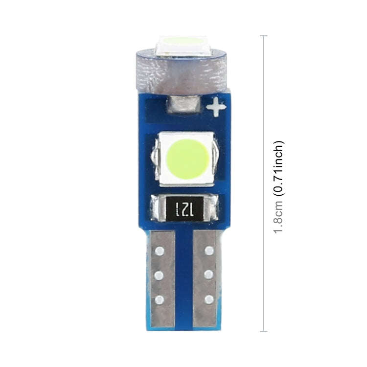 10 in 1 Car T5 0.2W DC12V Instrument Panel LED Decorative Light(Ice Blue Light)
