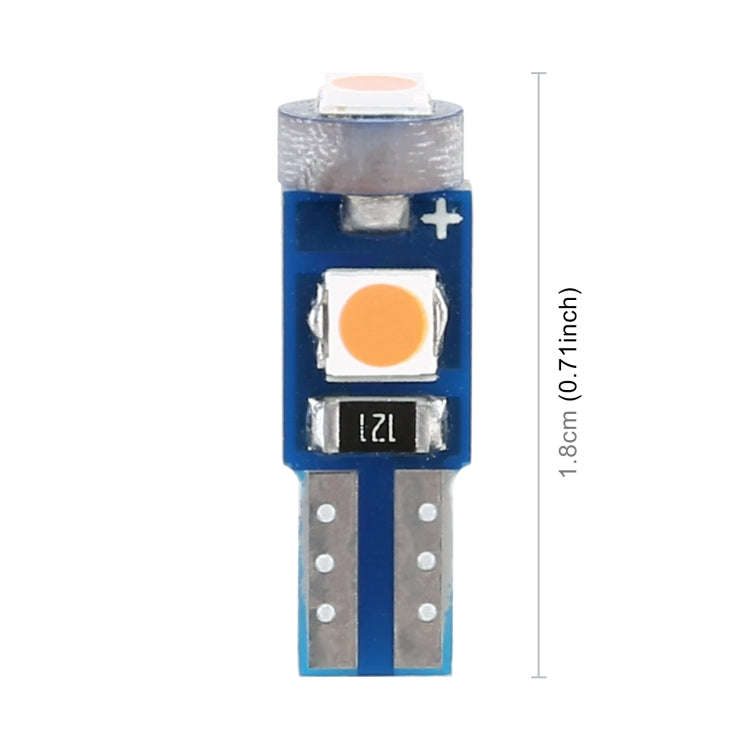 10 in 1 Car T5 0.2W DC12V Instrument Panel LED Decorative Light(Pink Light)