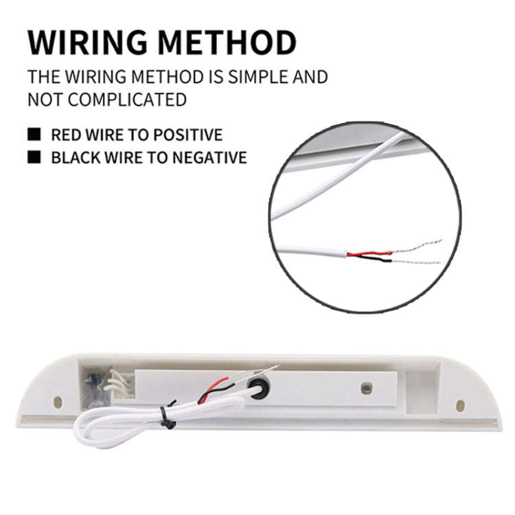 RV / Yacht Awning LED Strip Light DC12-28V with 9 LEDs Lamp Beads (White)