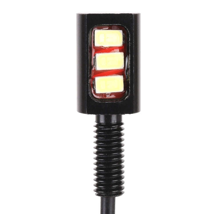 1 Pair DC12V 0.4W 3LEDs SMD-5630 Car / Motorcycle License Plate Light, Cable Length: 27cm (Red Li...