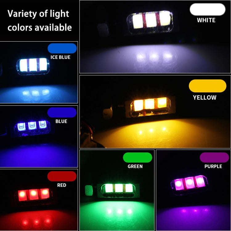 1 Pair DC12V 0.4W 3LEDs SMD-5630 Car / Motorcycle License Plate Light, Cable Length: 27cm (Red Li...