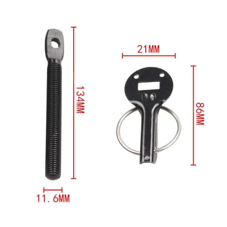 Universal Car Aluminum Alloy Mount Hood Pin Bonnet Lock (White)