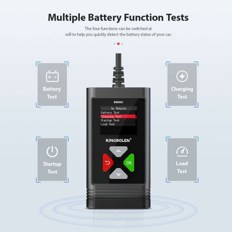 KINGBOLEN BM560 6V 12V Car Digital Load Battery Tester