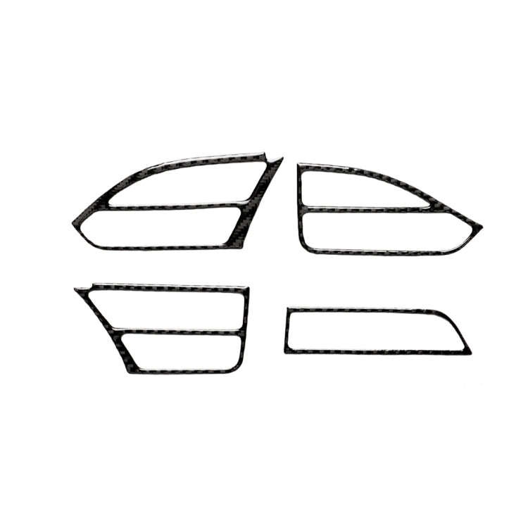 4 PCS Carbon Fiber Car Central Control Instrument Outlet Decorative Sticker for Tesla Model X, Su...
