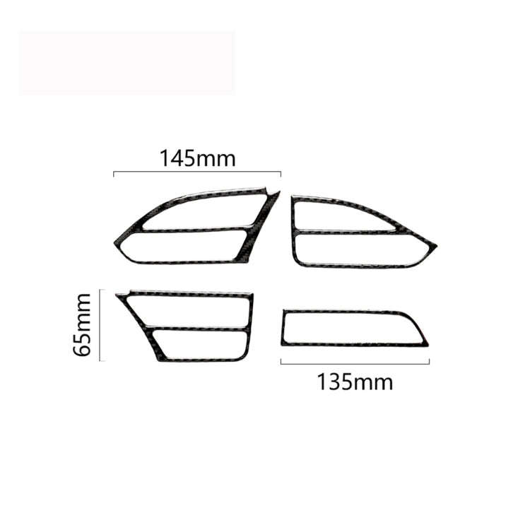 4 PCS Carbon Fiber Car Central Control Instrument Outlet Decorative Sticker for Tesla Model X, Su...