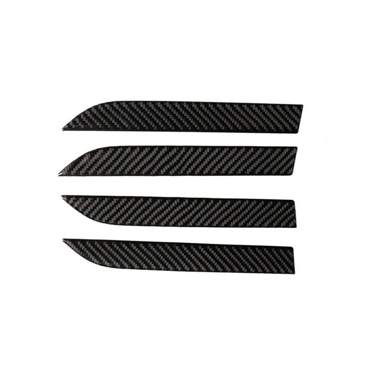 4 PCS Carbon Fiber Car Outer Door Handle Panel Decorative Sticker for Tesla Model X