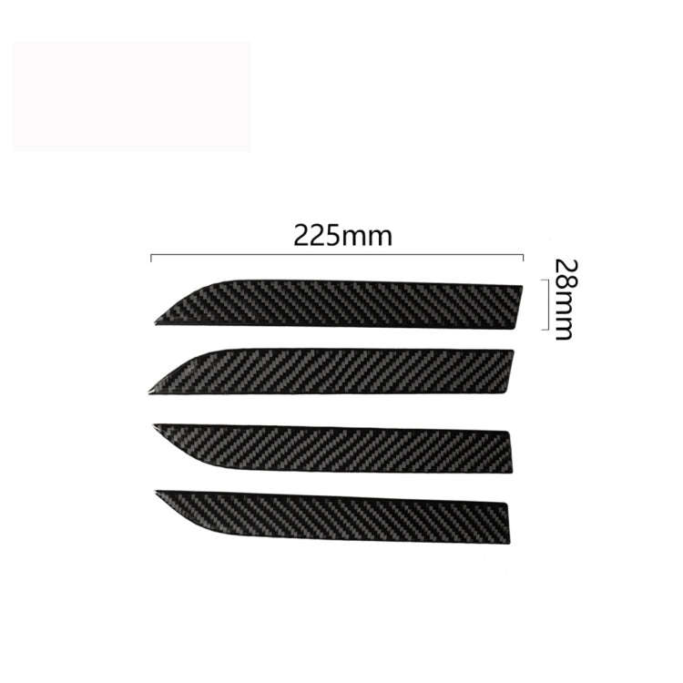 4 PCS Carbon Fiber Car Outer Door Handle Panel Decorative Sticker for Tesla Model X