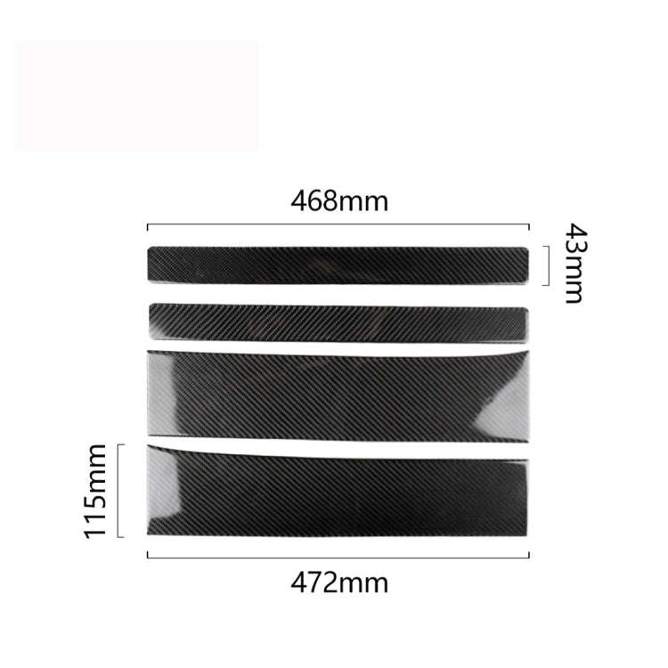 Carbon Fiber Car Door Threshold Decoration Strip Stickers for Tesla Model X