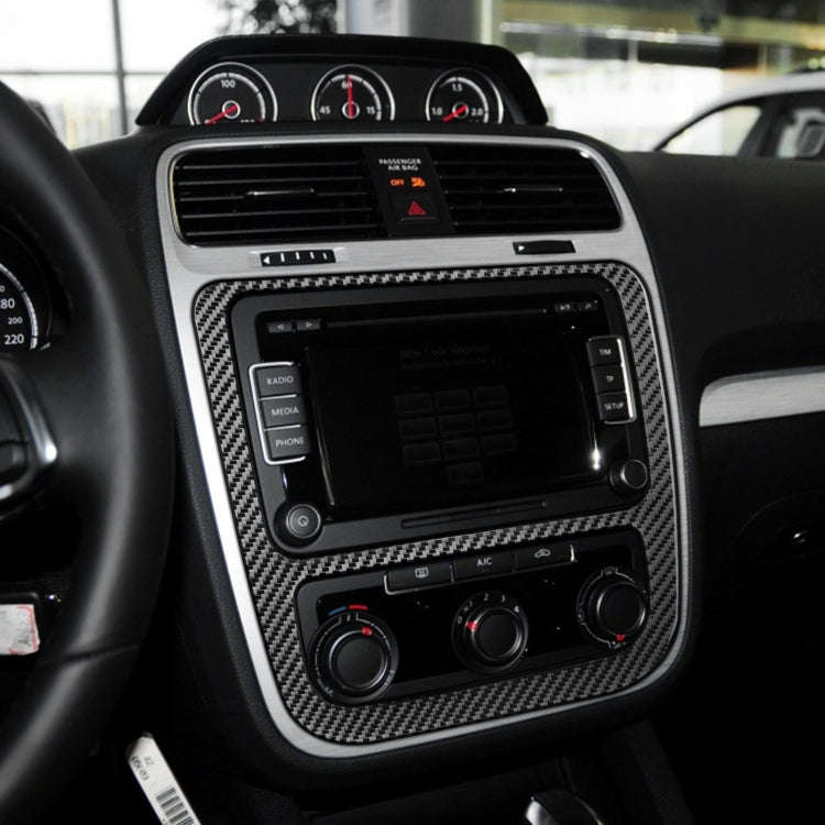 Carbon Fiber Car Central Control CD Air Conditioning Panel Decorative Sticker for Volkswagen Scir...