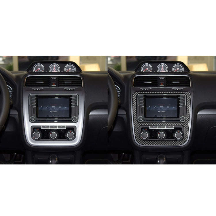 Carbon Fiber Car Central Control CD Air Conditioning Panel Decorative Sticker for Volkswagen Scir...