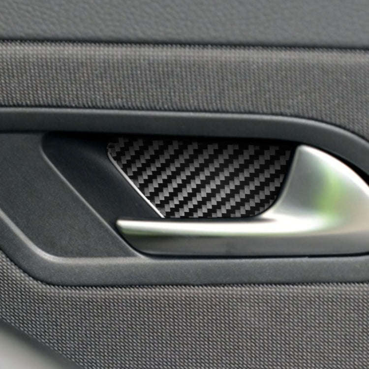 2 PCS / Set Carbon Fiber Car Inner Door Bowl Decorative Sticker for Volkswagen Scirocco 2009-2016...