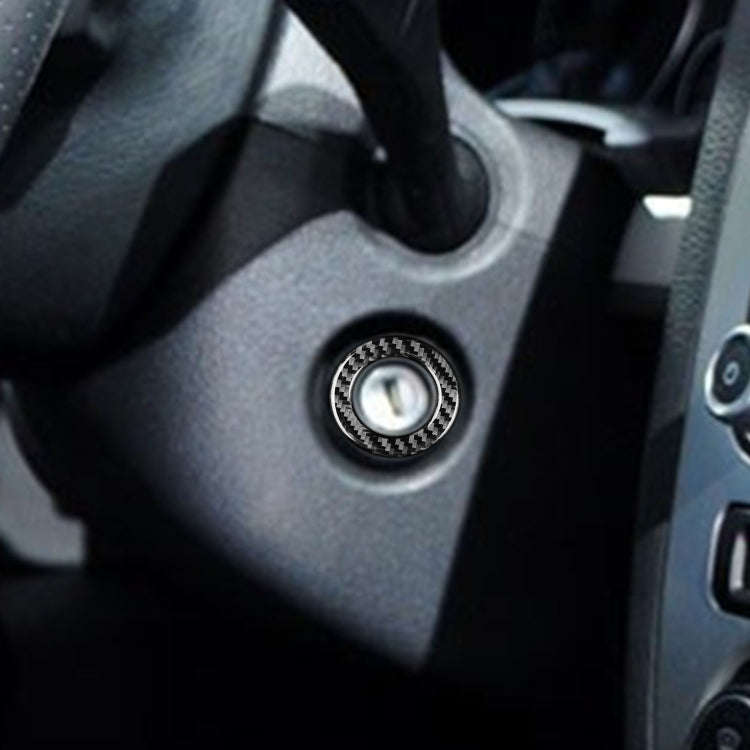 Carbon Fiber Car Cigarette Lighter Key Ring Decorative Sticker for Volkswagen Scirocco 2009-2016,...