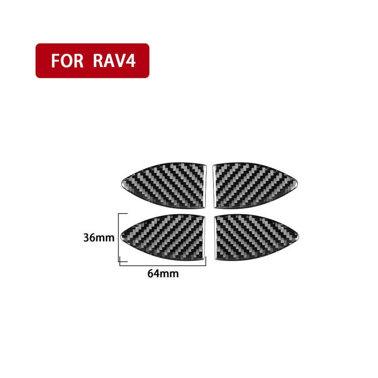 Carbon Fiber Car Inner Door Bowl Decorative Sticker for Toyota Old RAV4 2006-2013,Left and Right ...