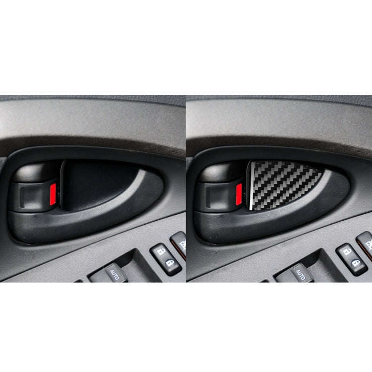 Carbon Fiber Car Inner Door Bowl Decorative Sticker for Toyota Old RAV4 2006-2013,Left and Right ...