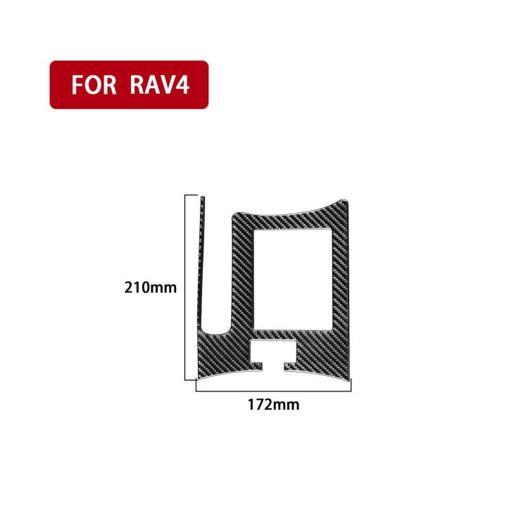 Carbon Fiber Car Handbrake Panel Decorative Sticker for Toyota Old RAV4 2006-2013,Left Drive