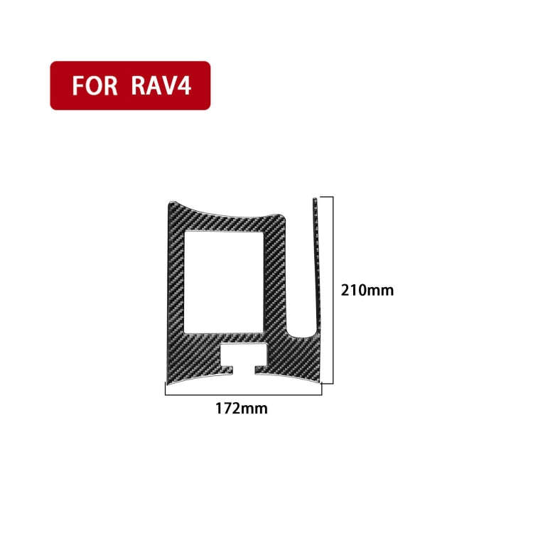 Carbon Fiber Car Handbrake Panel Decorative Sticker for Toyota Old RAV4 2006-2013,Right Drive