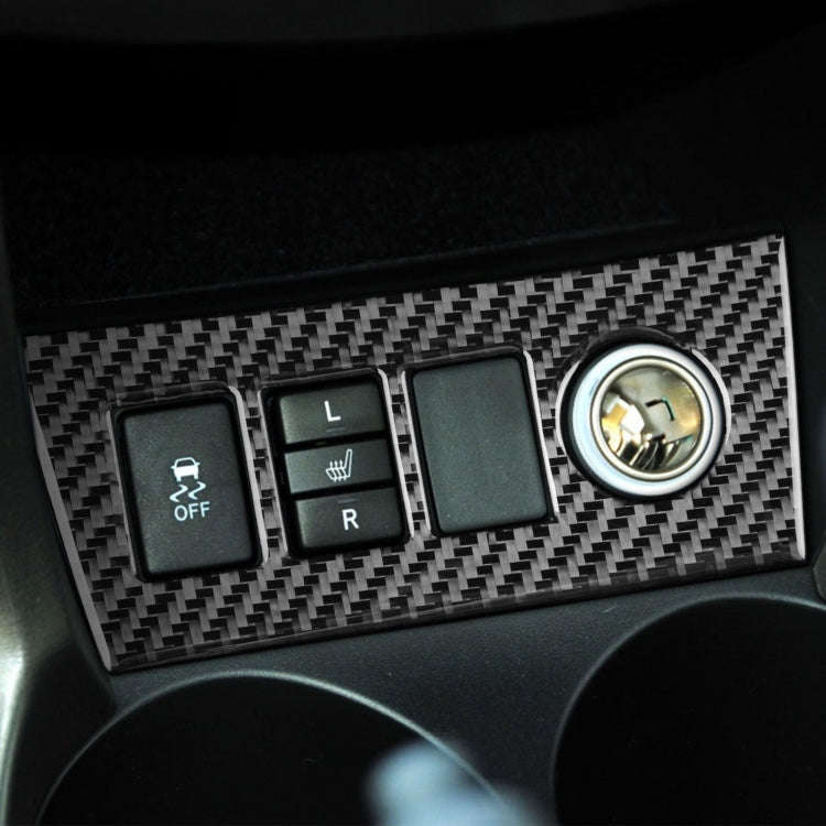 Carbon Fiber Car Cigarette Lighter Panel Decorative Sticker for Toyota Old RAV4 2006-2013,Left an...