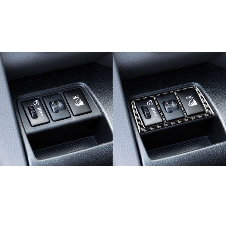 Carbon Fiber Car Headlight Switch Frame Decorative Sticker for Toyota Old RAV4 2006-2013,Left and...