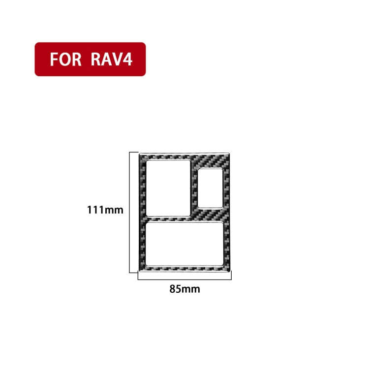 Carbon Fiber Car Rearview Mirror Adjustment Switch Frame Decorative Sticker for Toyota Old RAV4 2...