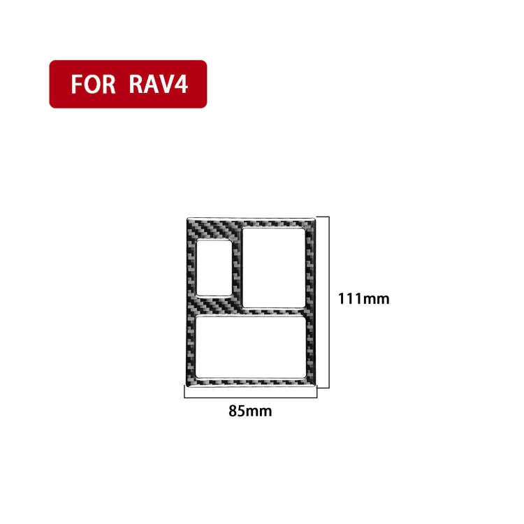 Carbon Fiber Car Rearview Mirror Adjustment Switch Frame Decorative Sticker for Toyota Old RAV4 2...