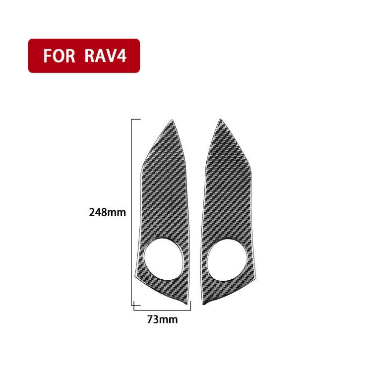 Carbon Fiber Car Warning Light Switch Panel Decorative Sticker for Toyota Old RAV4 2006-2013,Left...
