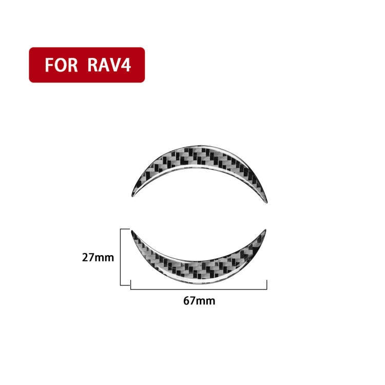 Carbon Fiber Car Steering Wheel Label Decorative Sticker for Toyota Old RAV4 2006-2013,Left and R...