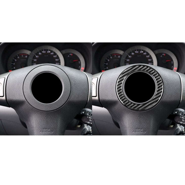 Carbon Fiber Car Steering Wheel Decorative Sticker for Toyota Old RAV4 2006-2013,Left and Right D...