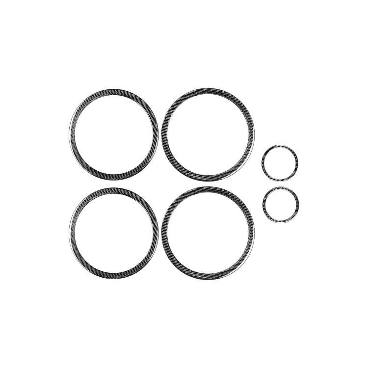 Carbon Fiber Car Door Horn Ring Decorative Sticker for Toyota Old RAV4 2006-2013,Left and Right D...