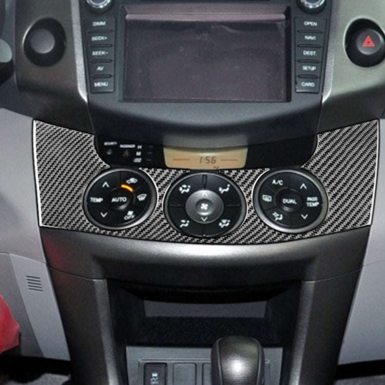 Carbon Fiber Car Central Control Switch Panel Decorative Sticker for Toyota Old RAV4 2006-2013,Le...
