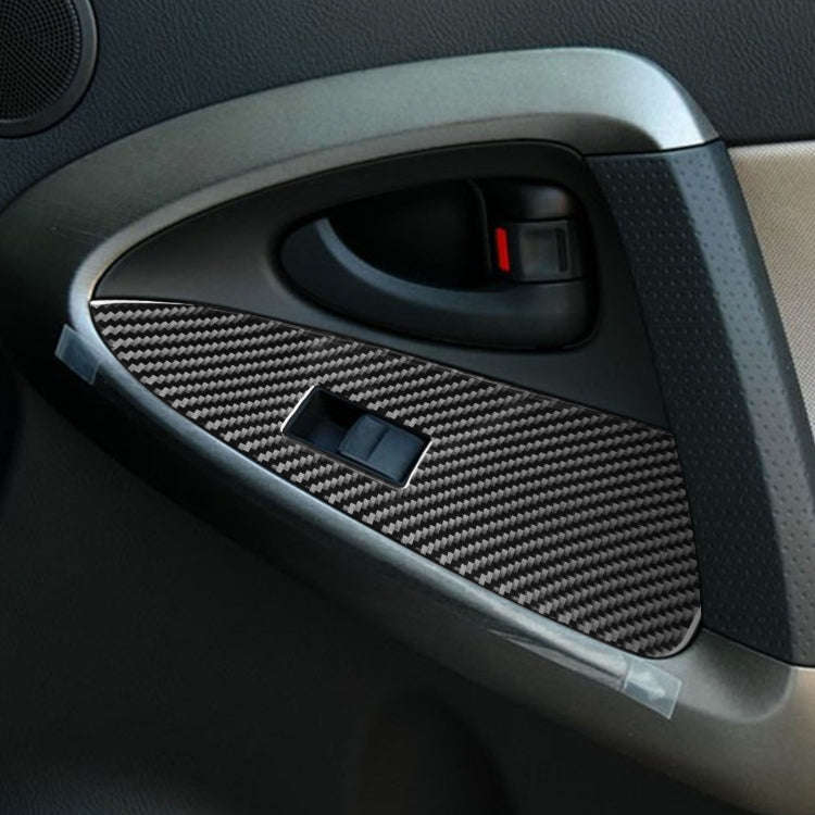 Carbon Fiber Car Lifting Panel Decorative Sticker for Toyota Old RAV4 2006-2013,Left Drive