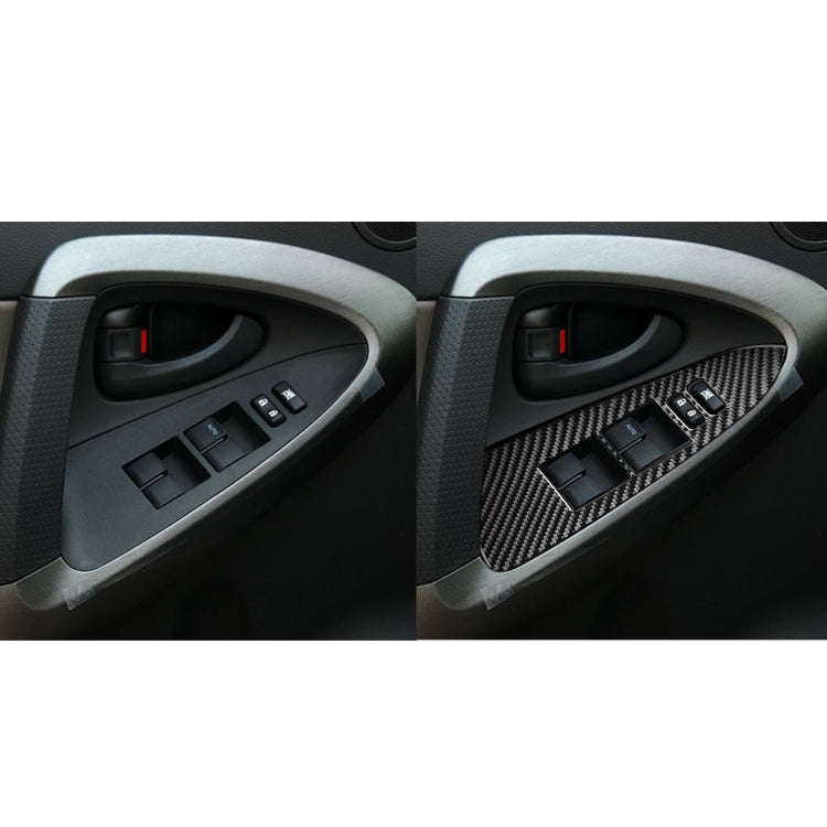 Carbon Fiber Car Lifting Panel Decorative Sticker for Toyota Old RAV4 2006-2013,Left Drive