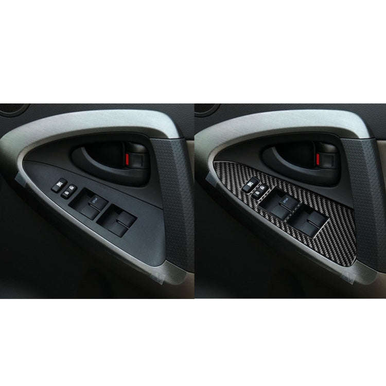 Carbon Fiber Car Lifting Panel Decorative Sticker for Toyota Old RAV4 2006-2013,Right Drive