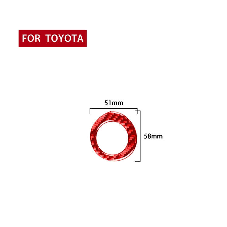 Carbon Fiber Car Ignition Key Ring Decorative Sticker for Toyota Corolla 2014-2018,Left and Right...