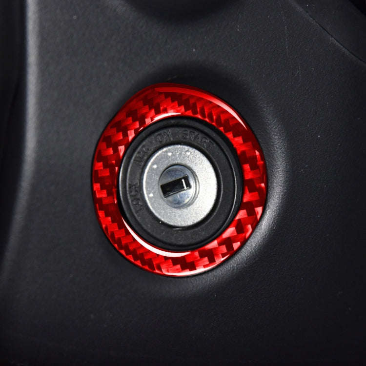 Carbon Fiber Car Ignition Key Ring Decorative Sticker for Toyota Corolla 2014-2018,Left and Right...