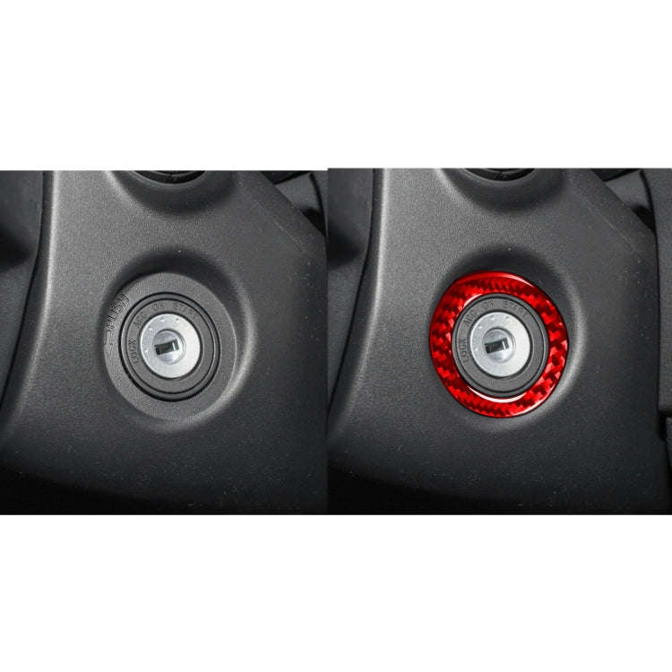 Carbon Fiber Car Ignition Key Ring Decorative Sticker for Toyota Corolla 2014-2018,Left and Right...