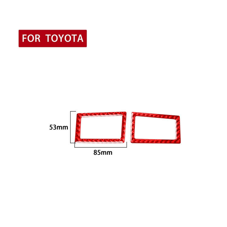 2 PCS / Set Carbon Fiber Car Dashboard Air Outlet Decorative Sticker for Toyota Corolla 2014-2018...